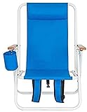 Silla de Playa Individual para Camping Silla Plegable [2020 Nuevo] Silla Ultraligera Tipo Mochila con portavasos compacta y Pesada para Exteriores Camping Barbacoa Playa Viajes picn