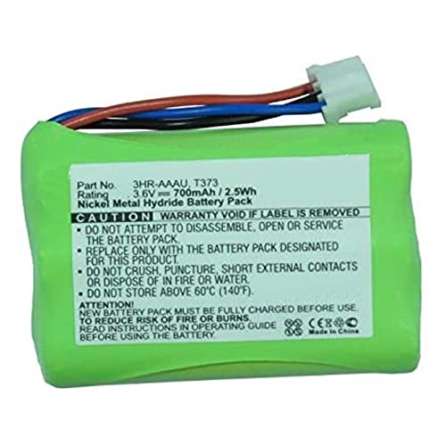 MPF Products 700mAh 3HR-AAAU, 70AAAH3BMXZ, T373 Battery Replacement Compatible with Bang & Olufsen BeoCom 1, BeoCom 6000, BeoCom M6000, BeoCom M6000 MKII Cordless DECT Telephone