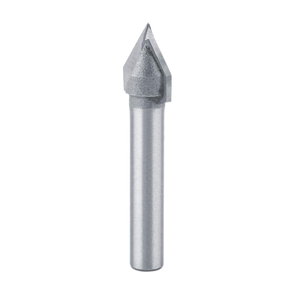 CNC 60° Router Engraving Woodworking 3D V Groove Bit 6x10mm 1/4 Cutting Tool WD V