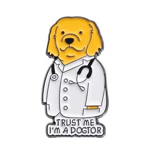 Spilla Trust Me I'm a Dogtor, Misura unica, Metallo
