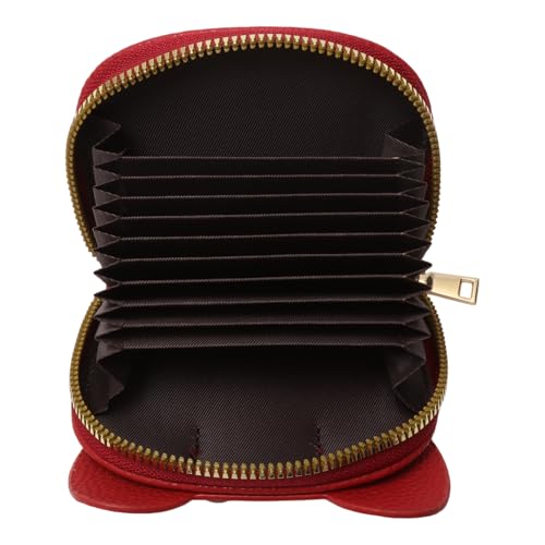Generic 1Pcs Money Wallet Animal Pattern Card Holder PU Leather Red 10.5x9.7cm3