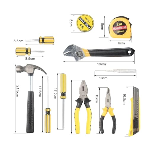 Kit de herramientas combinado 13 piezas con estuche plástico miniatura 2
