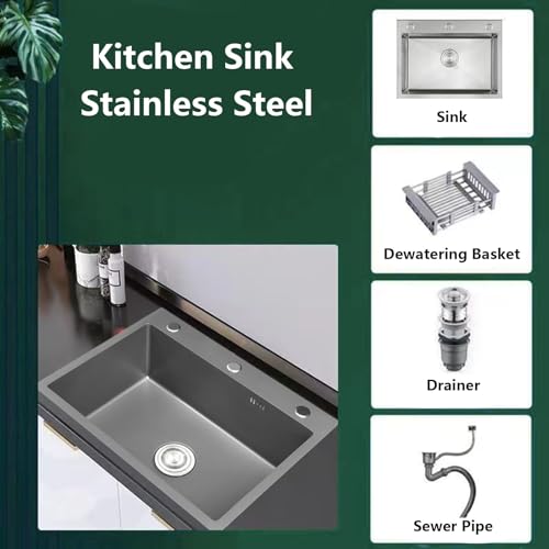 Lavabo de acero inoxidable multiusos con potentes características de drenaje para encimeras 5