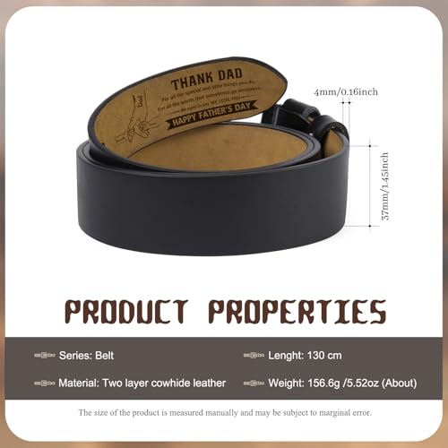 Personalized Gifts for Dad Husband - Personalized Belts for Men with Name Engraving，Custom Leather Belt for Men2