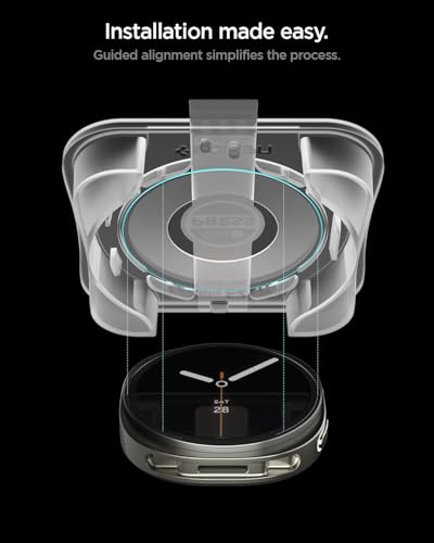 Image of Spigen EZ Fit Tempered Glass for Galaxy Watch 9 /8 (44mm) [2P] | Screen Protector Guard