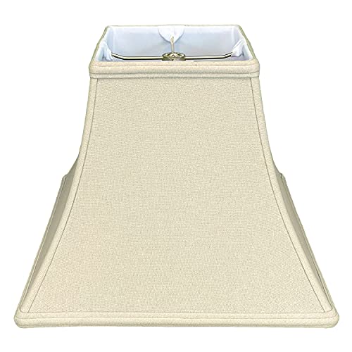 Crazy Deals Royal Designs Square Bell Basic Lamp Shade, Linen Beige, 8 x 16 x 12.5