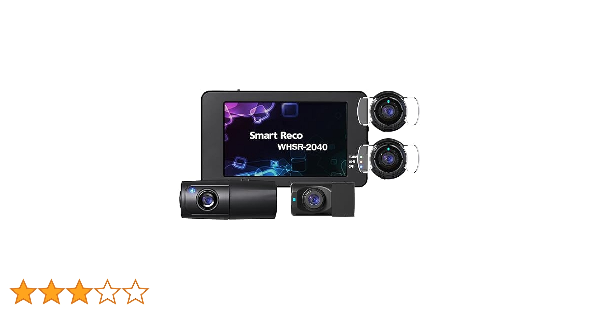 VVCAR バイクドライブレコーダー スマートモニター　MT55 Amazon.co.jp: ドライブレコーダー 4カメラ WHSR-2040 前後 左右