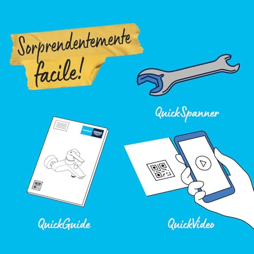 Grohe Start - Miscelatore Monocomando Per Doccia, Cromo, Installazione A Parete, Dotato Di Serie Di Limitatore Di Portata Regolabile - 7