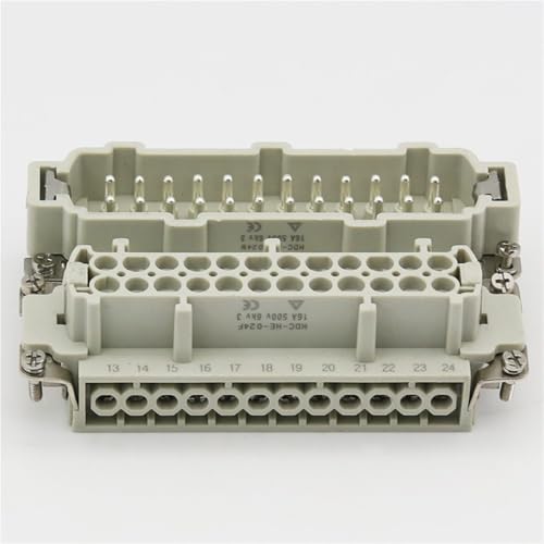 Conector de alta resistencia 24 pines masculino y femenino miniatura 1
