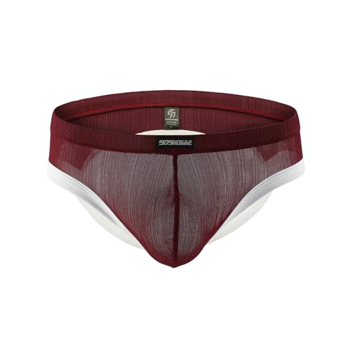 MuscleMate Athletic Jockstrap for Men, Men\'s Stretchy Jockstrap Thong Underwear. (US, Alpha, Medium, Regular, Regular, Red)