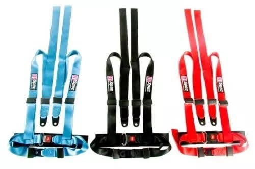 D1 Spec Universal 4-Points Blue/Red/Black Racing Harness Seat Belts Mounting