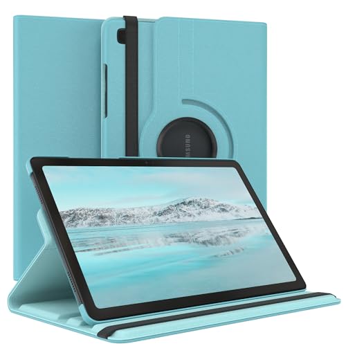 EAZY CASE - Tablet Hülle für Samsung Galaxy Tab A7 Schutzhülle 10.4 Zoll Smart Cover Tablet Case Rotationcase zum Aufstellen Klapphülle 360 drehbar mit Standfunktion Tasche Kunstleder Blau