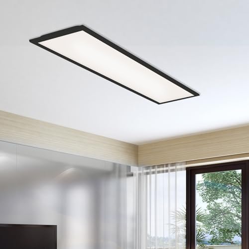 Panel LED ultra plano BRILONER plafón rectangular de 2200 lúmenes luz negra 100cm 4