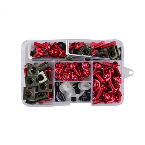 ԑ̃lW ANZT[ I[goCi ɓK郄}n YZF 600 R6 R1 R6S R3 YZF600 YZF600R FZ6/R 155PCS tFAO{g lW t@Xi[ Lbg(Red)