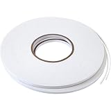 2 Rolls Double Sided Foam Tape White PE Foam Tape Sponge Soft Mounting Adhesive Tape (1/4 inch by 50