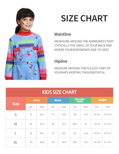 Kugvdi Halloween Chucky Costume For Kids Adult Good Guys Doll Child’S Play Cosplay Jumpsuit Includes Tattoo Scars And Prop Knife(M) thumb #1