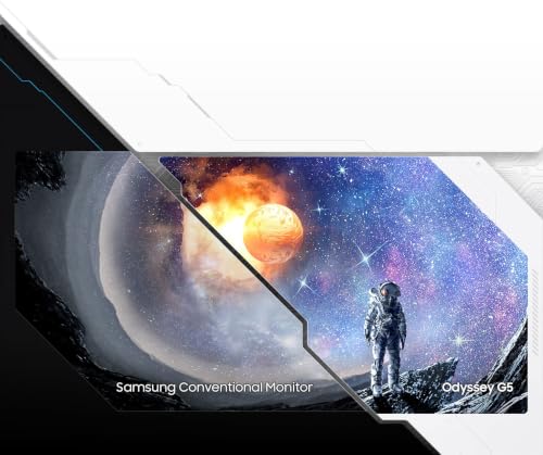 Samsung ODYSSEY G5 G51C 32'' 165Hz -1ms, Dalle VA, Résolution QHD 2,560 x 1,440, 3000 : 1, HDR10, AMD FreeSync Premium Pro, Display Port, USB & Pied Ajustable, HDMI