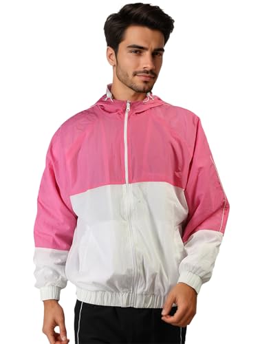 Image of CHKOKKO Sunscreen Jacket for Men Windcheater Hooded Zipper Sports Jacket | UV Protection | Sun Protective | Lightweight Water Resistant | Riding Biker | Outdoor Travel Gym Running