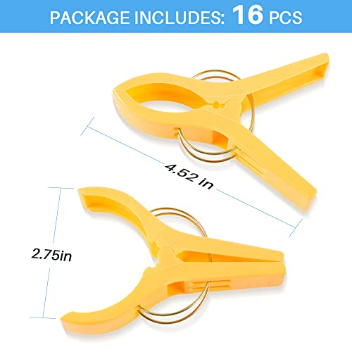 Beach Towel Clips For Chairs - Plastic Clothes Pins For Beach Chairs, Towel Holder Clips, Set Of 16, Beach Accessories For Vacation #TOP6