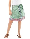  Coline - Jupe Courte Portefeuille Superposition - Couleur : Menthe - Taille Unique