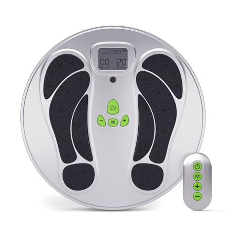 FDA Cleared - EMS Foot Massager for Neuropathy & Pain Relief TENS Unit Foot Leg Stimulator for Circulation & Muscle Relaxation Electric Feet Massager for Neuropathy Gifts for Family Dad Mun Elder