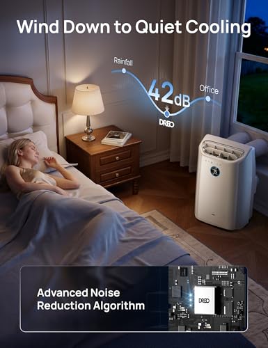 Image of DREO Inverter Dual-Hose Portable Air Conditioners 740S, High Efficiency, 14000 BTU ASHRAE (10000 BTU DOE) 42dB Quiet Smart AC Unit, Drainage-Free, APP /Voice /Remote Control, for Bedroom & Large Room