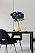 LVEFIT Artificial Rose Flower Artificial Flowers Flower with Long Stem Silk Roses Bouquet for Wedding Bridal Shower Party Home Decoration (Navy Blue, 12 Pcs)