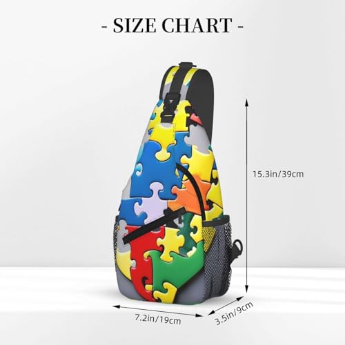 Mochila Cruzada con Diseño Puzzle para Conciencia de Autismo miniatura 3