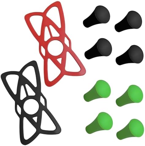 8 Pack Rubber Cap Silicone Tips and 2 Pack Phone Mount Tether Kit