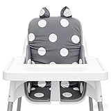 GAOUTO Sitzauflage für Hauck Hochstuhl: 36×30×15cm Sitzkissen Hochstuhl aus Baumwolle & 3D-Mesh mit Schaumstofffüllung, Sitzbezüge Hochstuhl für 3- und 5-Punkt-Gurt Hochstühlen