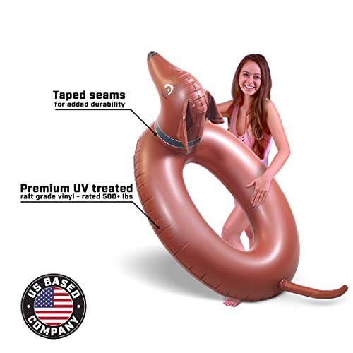 Gofloats Wiener Dog Party Tube Inflatable Raft, Float In Style (For Adults And Kids) #TOP2