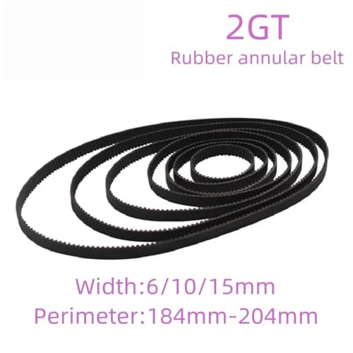 Correa de distribución 2GT goma bucle cerrado 186mm perímetro ancho 15mm polea impresora 3D 2