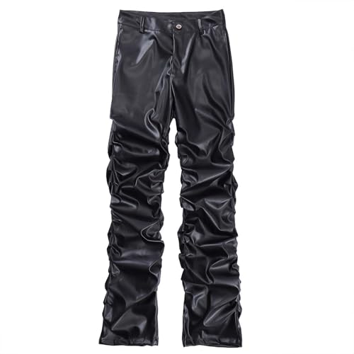 Pantalon de motard gothique en cuir synthétique pour vos soirées techno