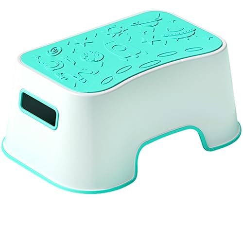HOMYBABY® Taburete Niños - Escalón Infantil con Superficie Antideslizante Reforzada para Lavabo, WC, Cocina, Cama - Alzador Adaptador WC niños - Taburete Baño Infantil color Turquesa