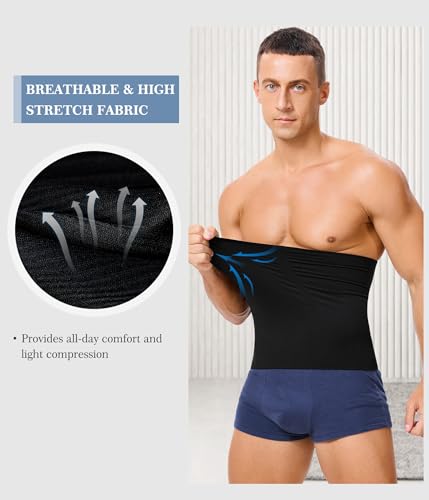 Tailong AA1153 Waist Trainer For Men Shapewear Tummy Control Body Shaper Corset Slimming Girdle Fajas Para Hombres Black thumb #3
