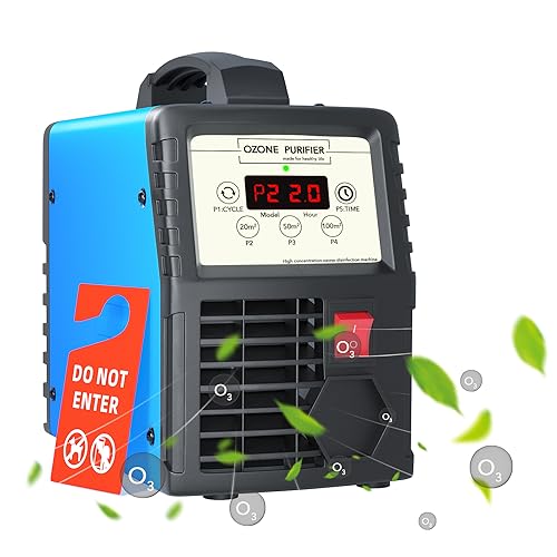 Ozone Generator, 10000 mg/h Industrial Commercial Ozone Machine O3 Ionizers Deodorizer with Timer for Rooms, Smoke, Home, Cars and Pets