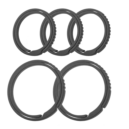 Image of TISUR Titanium Keychain Rings,Carabiner Dog Tag Key Chain Rings