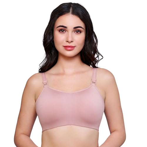 Image of TRYLO Riza Advancefit Women's Soft Padded Non-Wired Super Stretch Lycra Fabric High Round Neck Adjustable Broad Straps Everyday Wear Bra