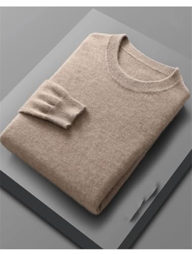 Men's Long Sleeve Sweater Solid Color Round Neck Loose Knitting Sweater Pullover3