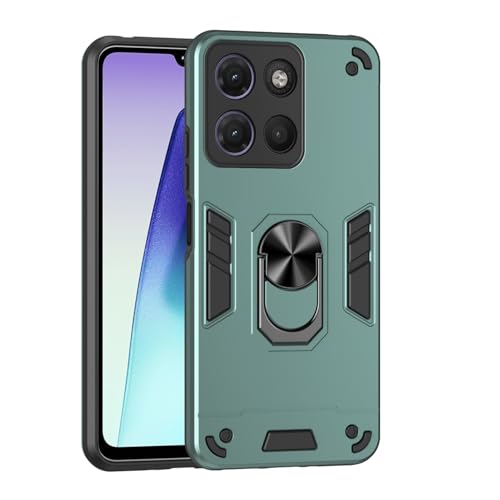 Compatible with Motorola Moto G17/G17 POWER Phone Case with Kickstand & Shockproof Military Grade Drop Proof Protection Rugged P