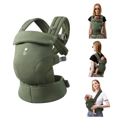 Image of Bc Babycare CocoonGo Baby Carrier – CloudTouch Soft & Ergonomic Baby Carrier for 7–44 lbs | Easy to Wear, Adjustable Fit, Travel-Ready, Machine Washable (Olive Grove)