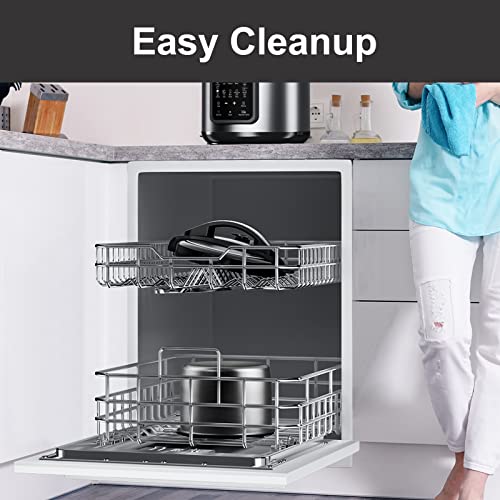 Electric Pressure Cooker 9-In-1, 6-Qt Multi-Functional Built-In Programs Pressure Pot, 10+ Safety-Features Multicooker, Slow Cooker, Rice Cooker, Steamer, Sauté, Yogurt Maker, Warmer & Sterilizer W/ Measuring Cup & Stainless Steel Rack #TOP6