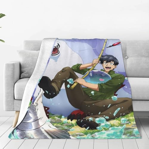 とんでもスキルで異世界放浪メシ 毛布 ブランケット 大判 フリーサイズ 暖かい 軽量 ふわふわ 一人用 ソファ ベッド オフィス 膝掛け 洗える 秋冬60"x50"