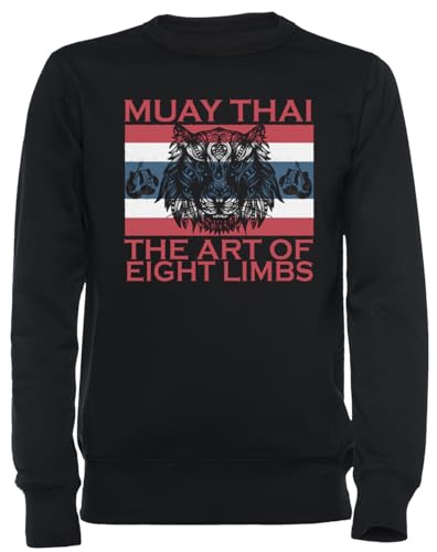 Sweat-Shirt Noir Muay Thai Unisexe Art of Eight Limbs