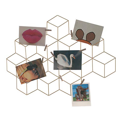 HAB & GUT Marco de Fotos CR034- Decoración de Pared con Rejilla fotográfica, metálica, Panel de Mensajes DIY 60 x 44 Cubo Cover