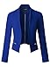 LE3NO Womens Textured 3/4 Sleeve Open Blazer Jacket