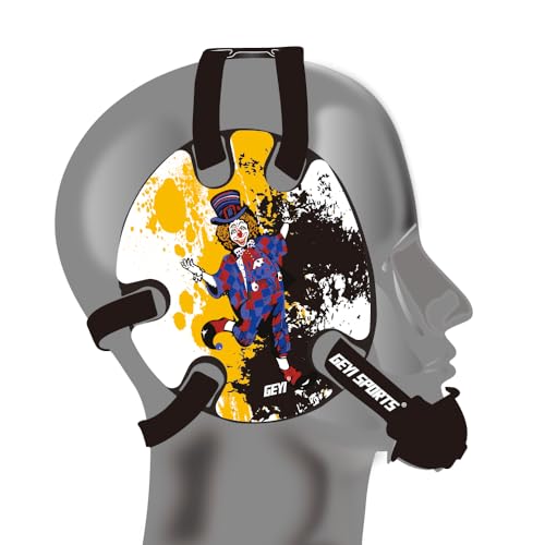 Wrestling Headgear with The Joker Decals (Black, Adult)