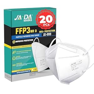 FFP3 Masks With >99% Filtration Efficiency -7 Layer Disposable Face Mask UK Certified – Feel Safe, Breathe Easy – Secure DIY Dust Masks for Building Work, Sanding-EN149:2001+A1:2009