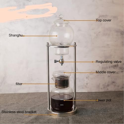 Cafetière cold brew 600ml en verre borosilicaté et inox