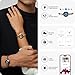 TOTWOO Long Distance Touch Bracelets for Couples, Vibration & Light up for Love Couples Bracelets, Sun&Moon Touch Bracelets with Figaro Chain(Black+Gold) Gifts for Friend Bluetooth Pairing Jewelry